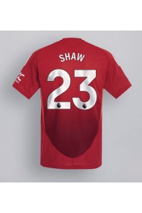 Manchester United Luke Shaw #23 Fotballdrakt Hjemme Klær 2024-25 Korte ermer